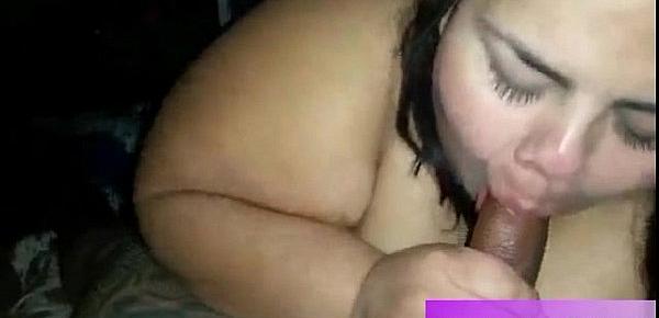  Pretty Sexy BBW Blowjob Skills - Sucking This Guys Cock Like its a Lollypop